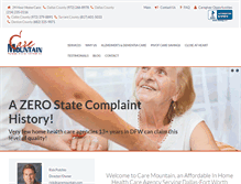Tablet Screenshot of caremountain.com